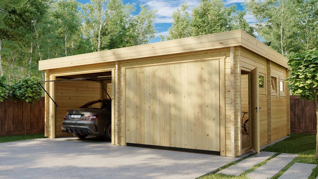 Doppelgarage aus Holz