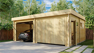 Doppelgarage aus Holz