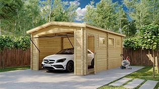 Garage aus Holz