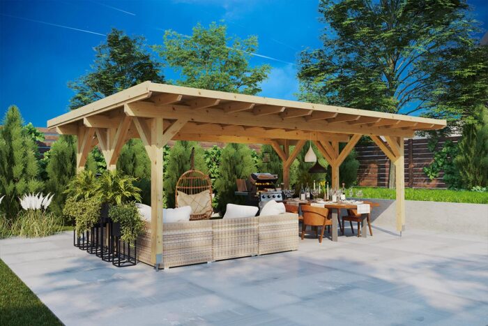 Large wooden gazebo "Dora XL" | G0403