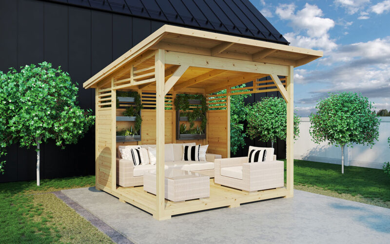 Small Wooden Gazebo A Plus | Kleines Pergola Holz A Plus | G0381